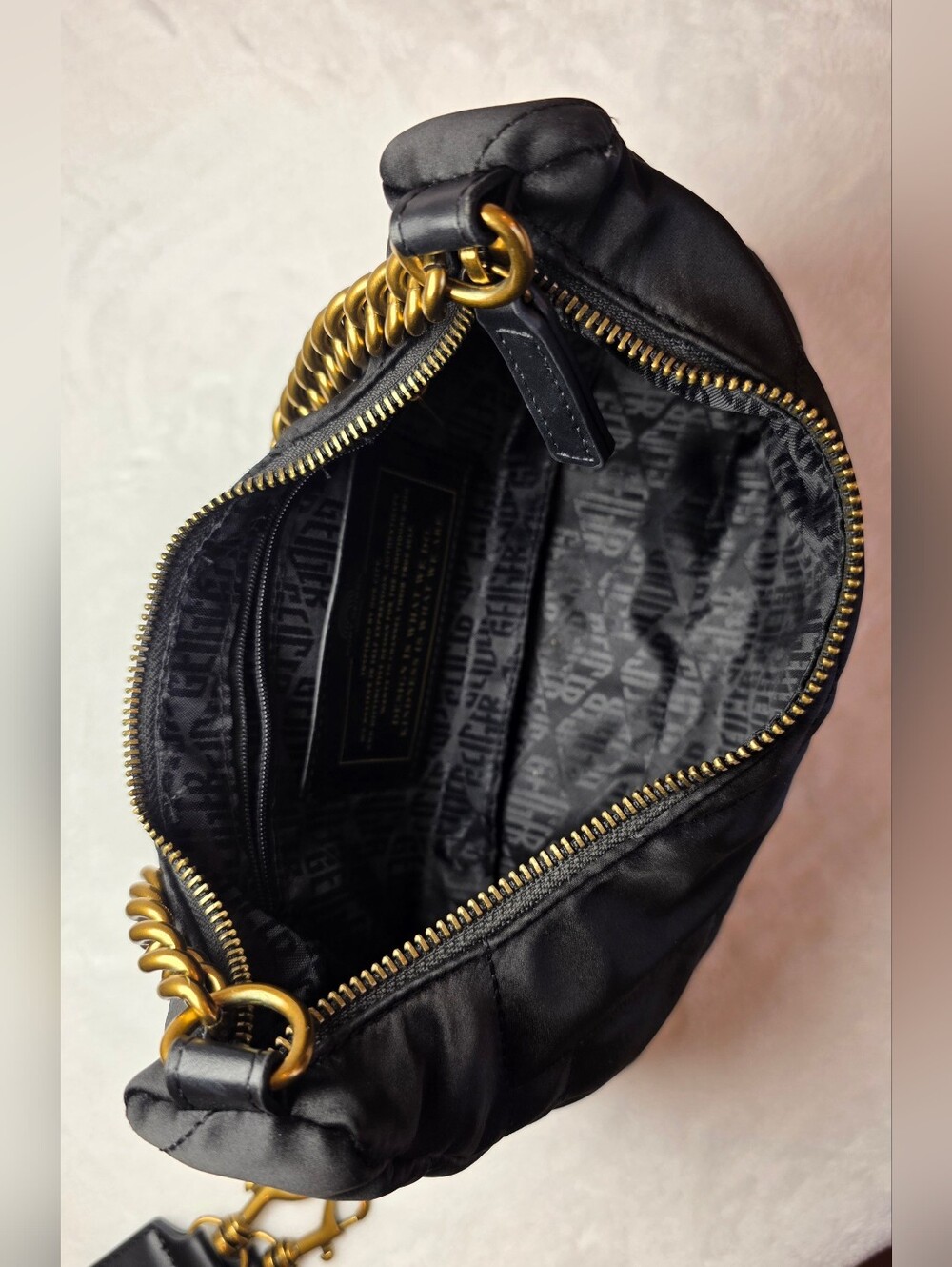 Kurt Geiger Quilted Crossbody Shoulder Bag in Black - Picture 4 of 8